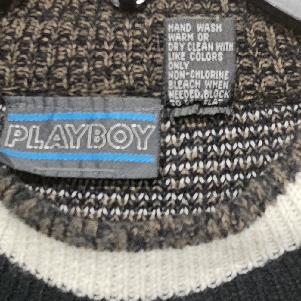 Playboy vintage/ sweater Men's / retro style / 80s and 90s / Size M - Picture 5 of 9
